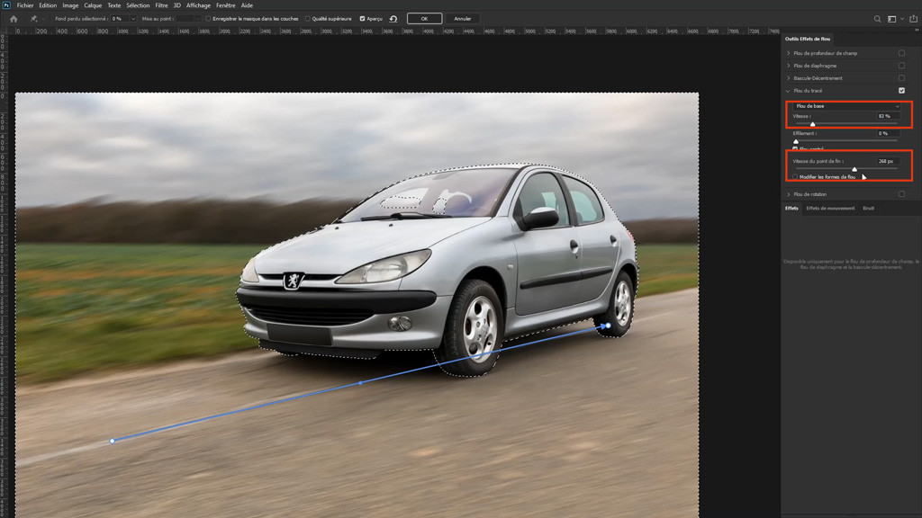 Comment créer un effet de vitesse avec Photoshop