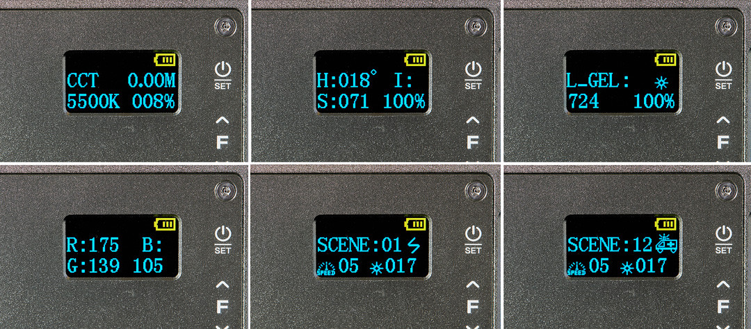 Falcon Eyes F7 II - les modes