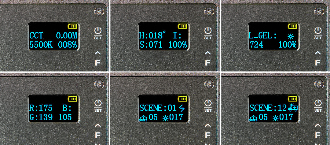 Falcon Eyes F7 II - les modes