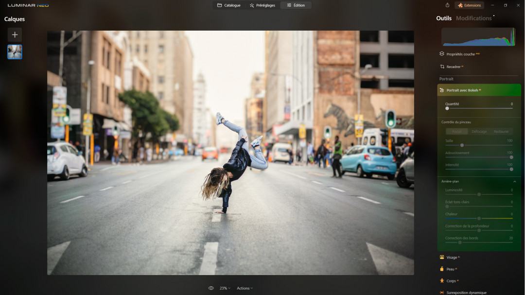 L'outil Portrait avec Bokeh AI dans Luminar Neo