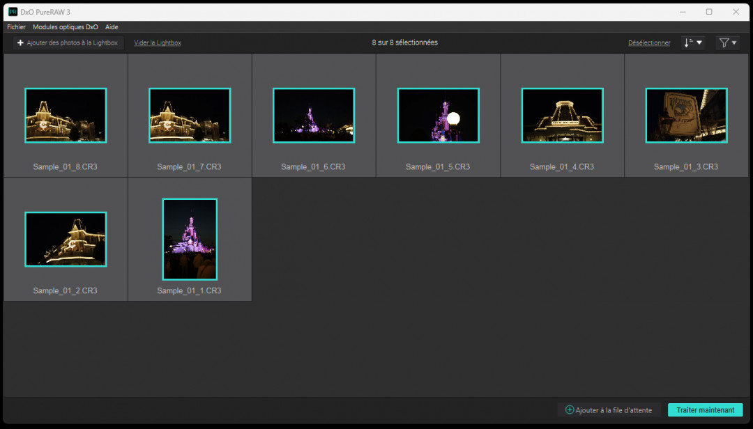 DxO PureRAW ajout des images