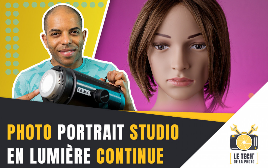La photographie de portrait studio en éclairage continu