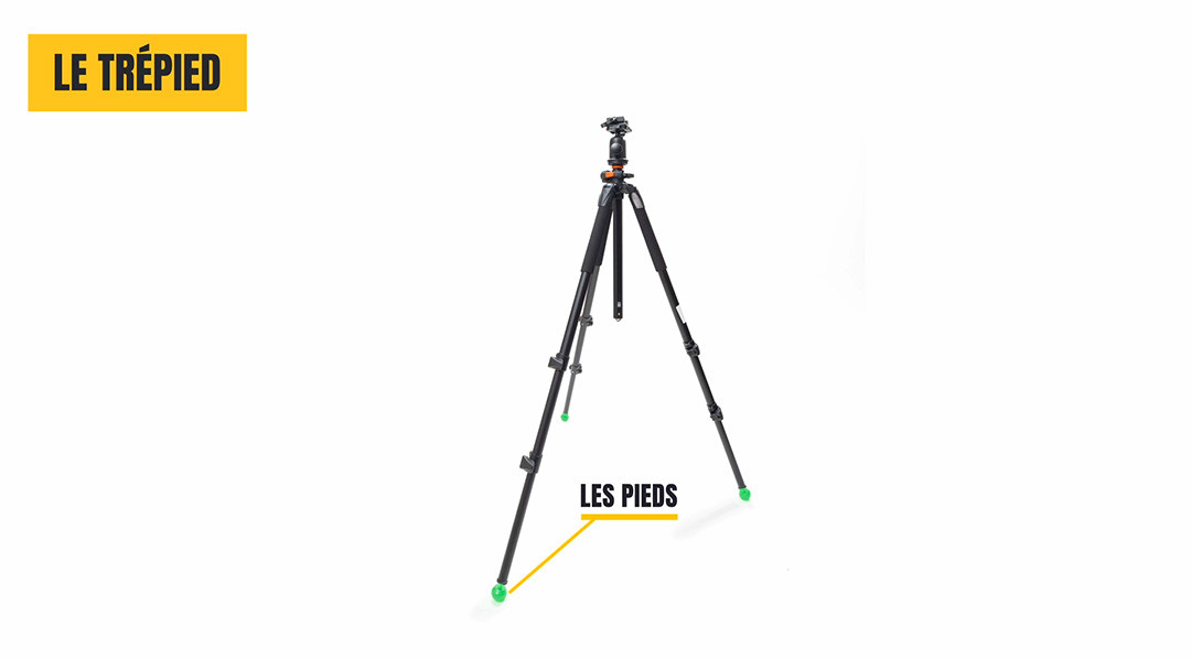 Les pieds du trépied