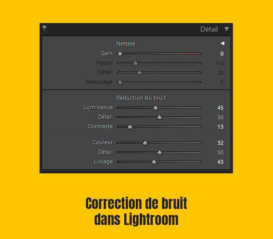 Correction du bruit numérique avec Lightroom