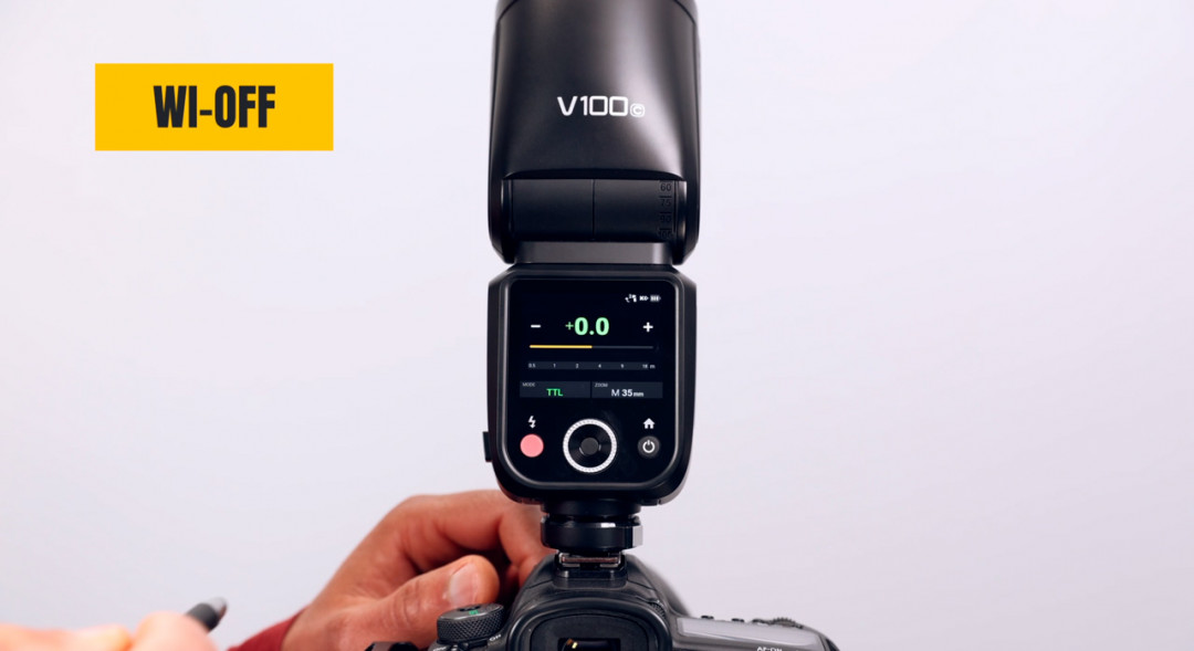 Godox V100 - mode WI-Off